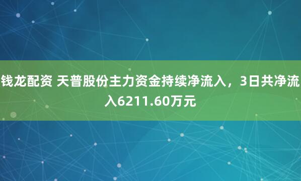 钱龙配资 天普股份主力资金持续净流入，3日共净流入6211.60万元